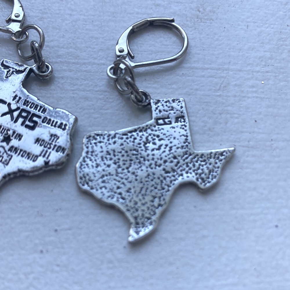 Texas Map Sterling Silver Dangles - image 5